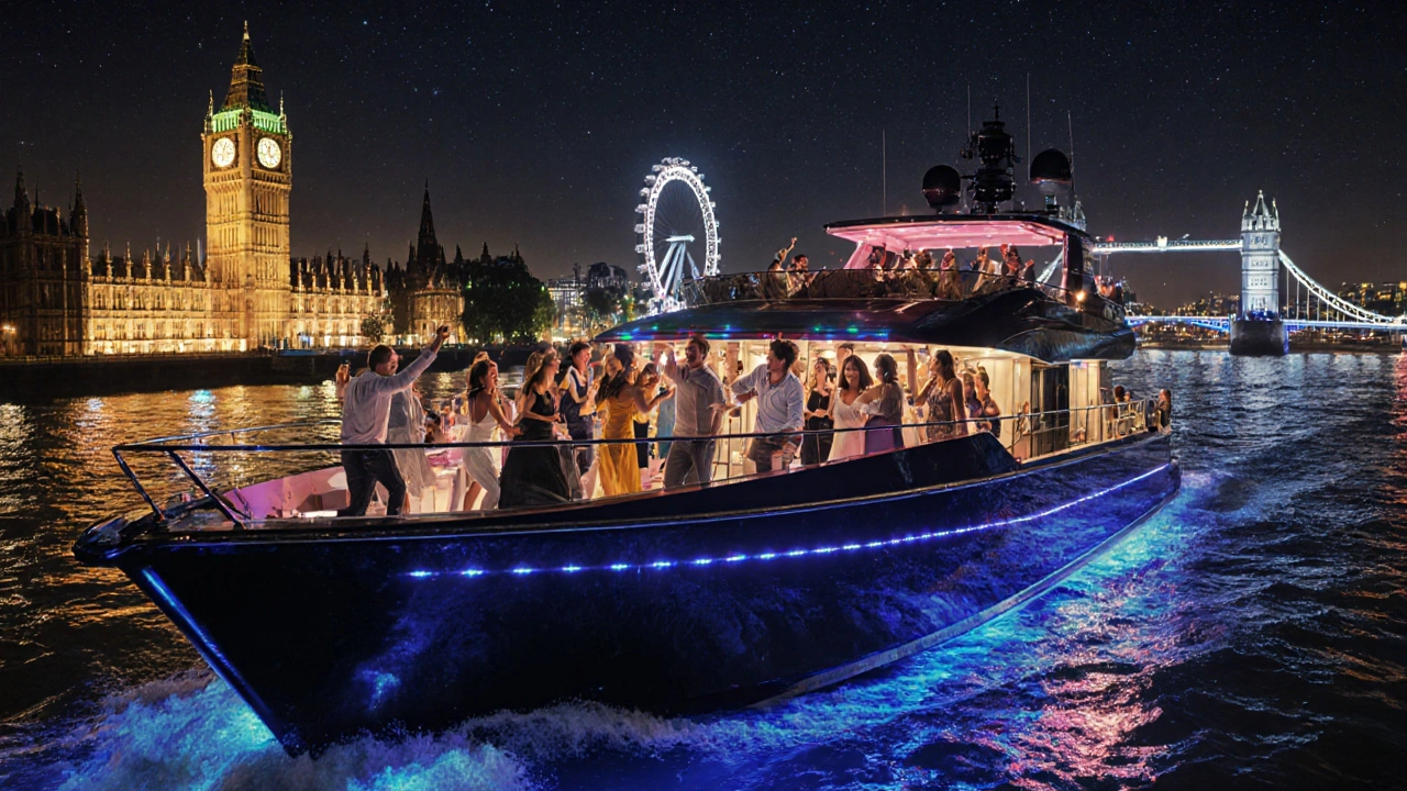 Inside London Boat Party - River Fun